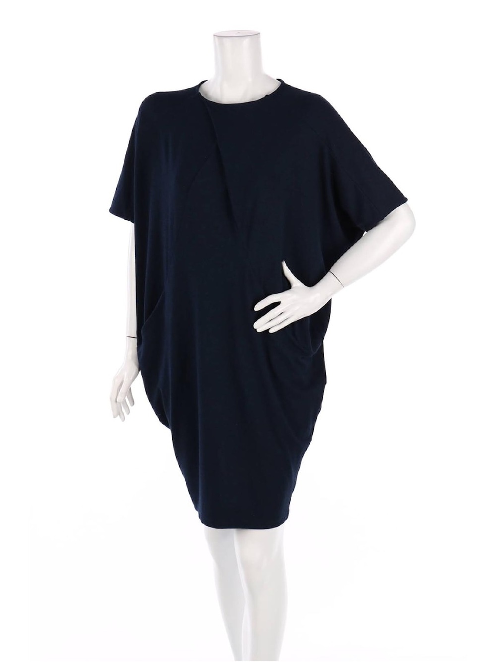 Cos Dark Blue Viscose Dress
